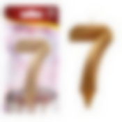 Свеча для торта "Грань" цифра 7 (золото), 8,7х4,3х1,2 см. NEW