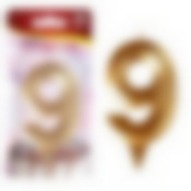 Свеча для торта "Грань" цифра 9 (золото), 8,7х4,3х1,2 см. NEW