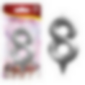 Свеча для торта "Грань" цифра 8 (хром), 8,7х4,3х1,2 см. NEW