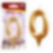 Свеча для торта "Грань" цифра 0 (золото), 8,7х4,3х1,2 см NEW