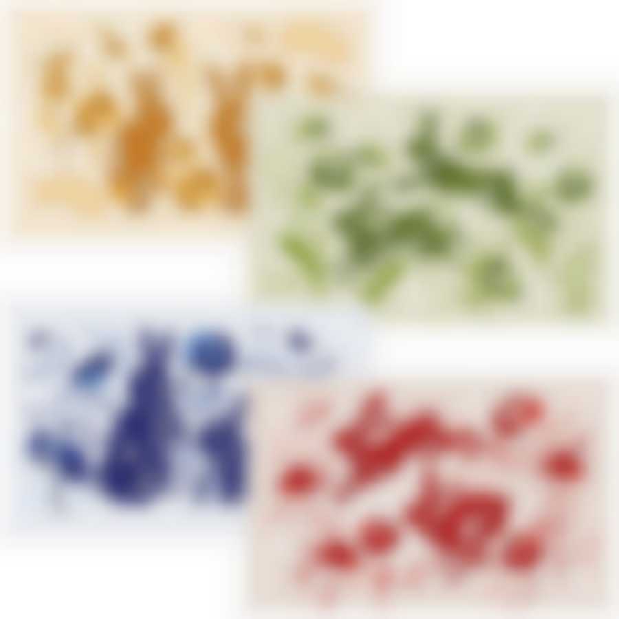 Разделочная доска  "Зайцы на лужайке". Размер 29х17см.  4диз. NEW