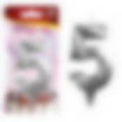 Свеча для торта "Грань" цифра 5 (хром), 8,7х4,3х1,2 см. NEW