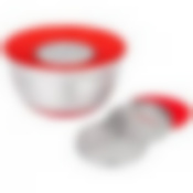 Миска agness 6 в 1 с крышкой с 3-мя съемными тёрками, 24 см, 2,25 л. противоскользящее дно