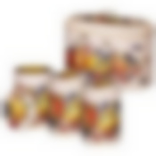 Набор agness Фрукты хлебница 17,8*33,8*20 см, емкости для сыпучих ø10,5*15 сm/1200 мл 3 шт