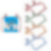 Навесной держатель для пакетов-маек с мусором. Размер 18,5х18,5х4,5см. 4цв.