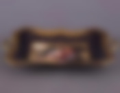 Блюдо с ручкам "ВЛЮБЛЕННАЯ ПАРА " кобальт 29*19 см.