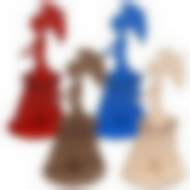 Подставка для салфеток "Леди". Размер 25х13х13см. 5 цв. NEW