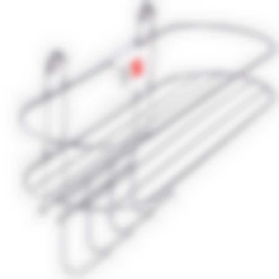 Полка в ванную 4 крючка овальная МВ