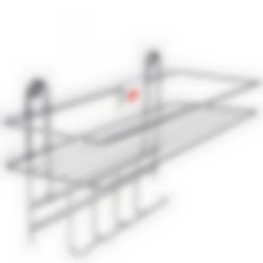 Полка в ванную 4 крючка МВ