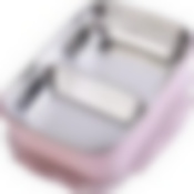 Контейнер пищевой,2 секции, розовый MB