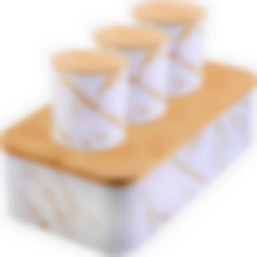 Набор из хлебницы и 3-х банок для сыпMB