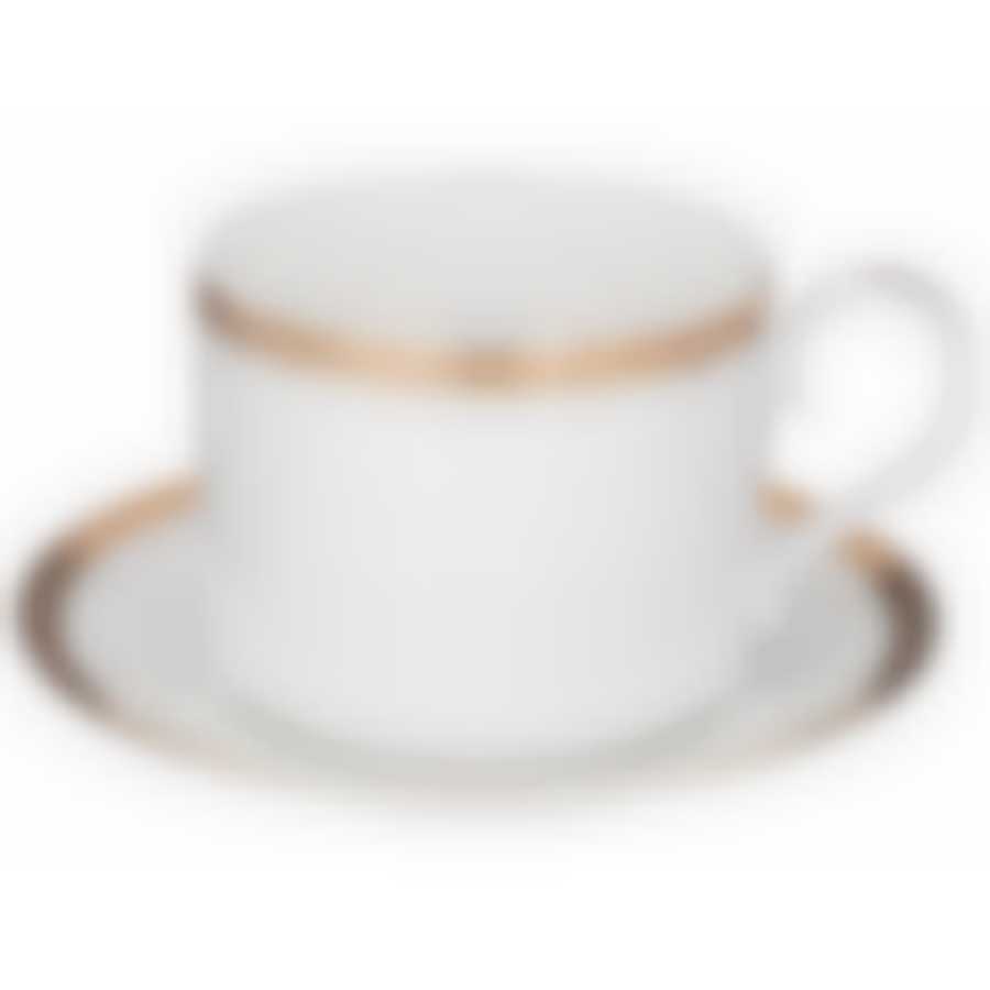 Чайная пара lefard Crown 300 мл золотая 