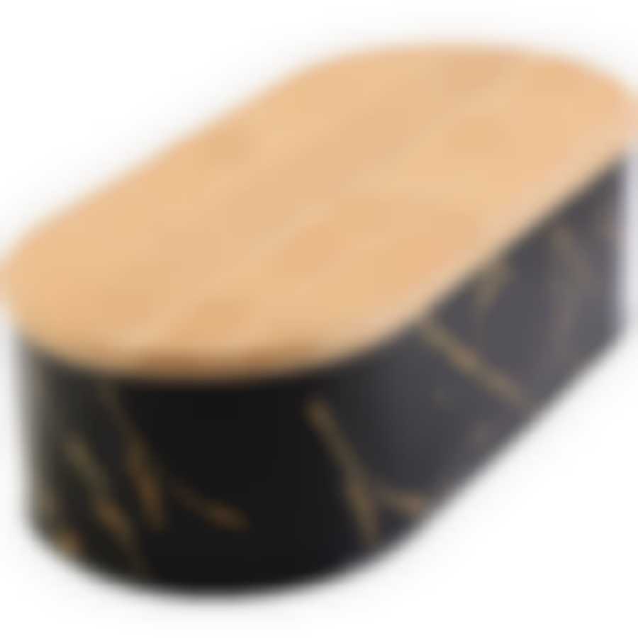 Хлебница 45х22х13см черный мраморMB