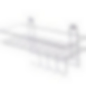 Полка в ванную 4 крючка (33*12,5*21см) белая