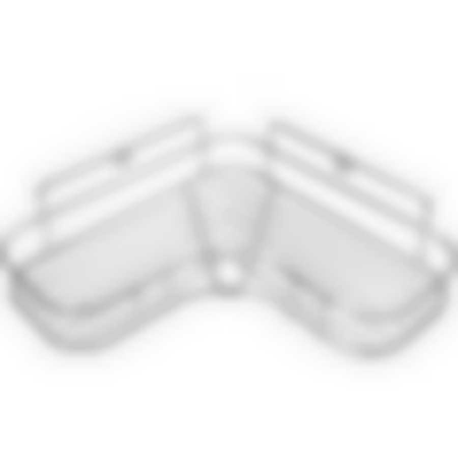 Полка угловая 1 секционная (26,5*26,5*6,5см) хром