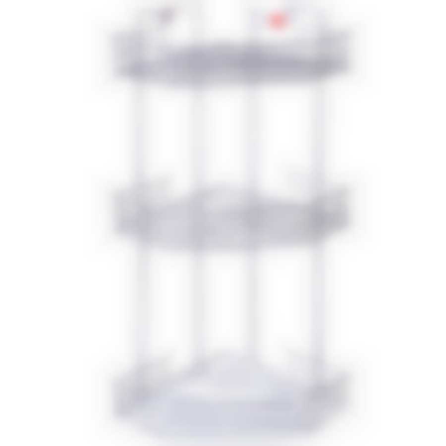 Полка угловая 3 секции хром