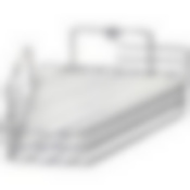 Полка угловая 1 секции хром