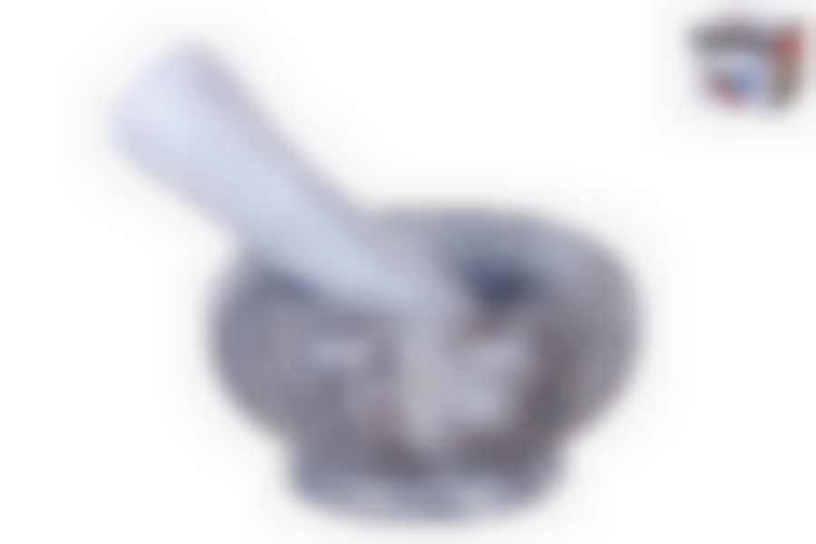 Ступка с пестиком 8х4.5см серая