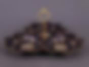 Менажница 3-х секционная "ВЛЮБЛЕННАЯ ПАРА" кобальт 32*32 см.