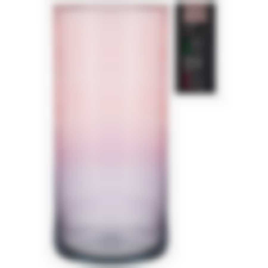 Ваза cilindro Violet pink drops высота 26см диаметр 12см