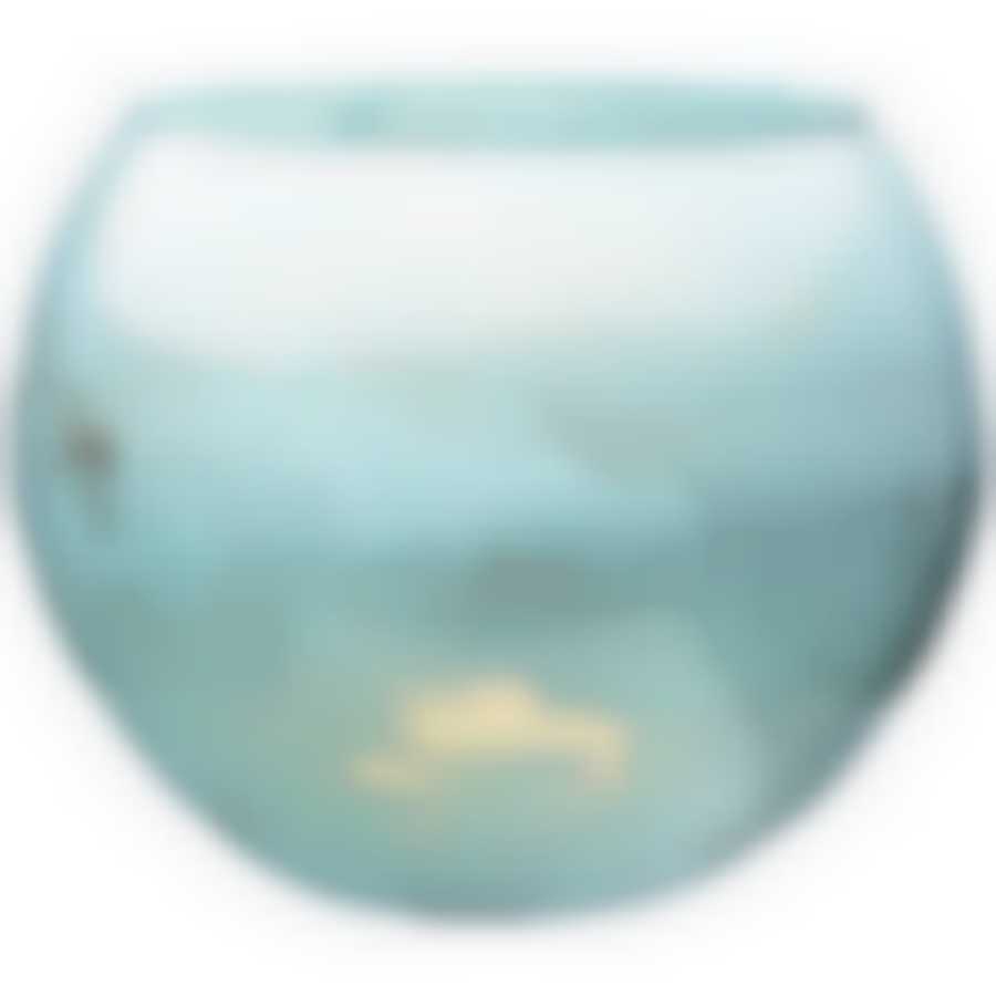 Ваза sfera Golden marble blue диаметр 20см