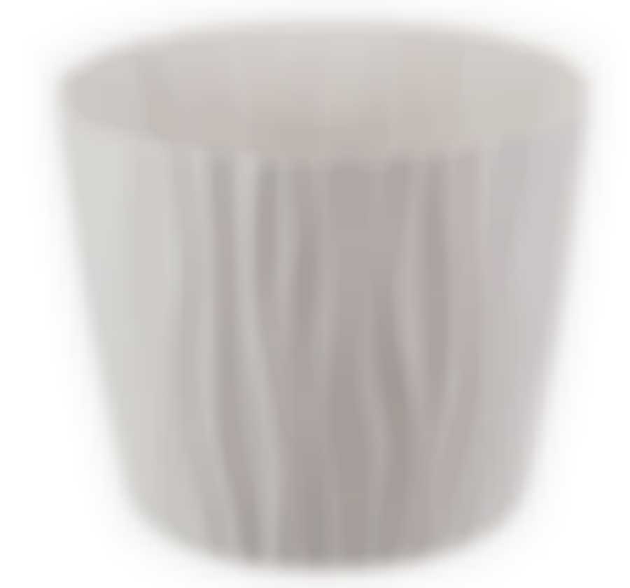 Кашпо ВОЛНА D200мм 4л с вкладышем  Кремовый