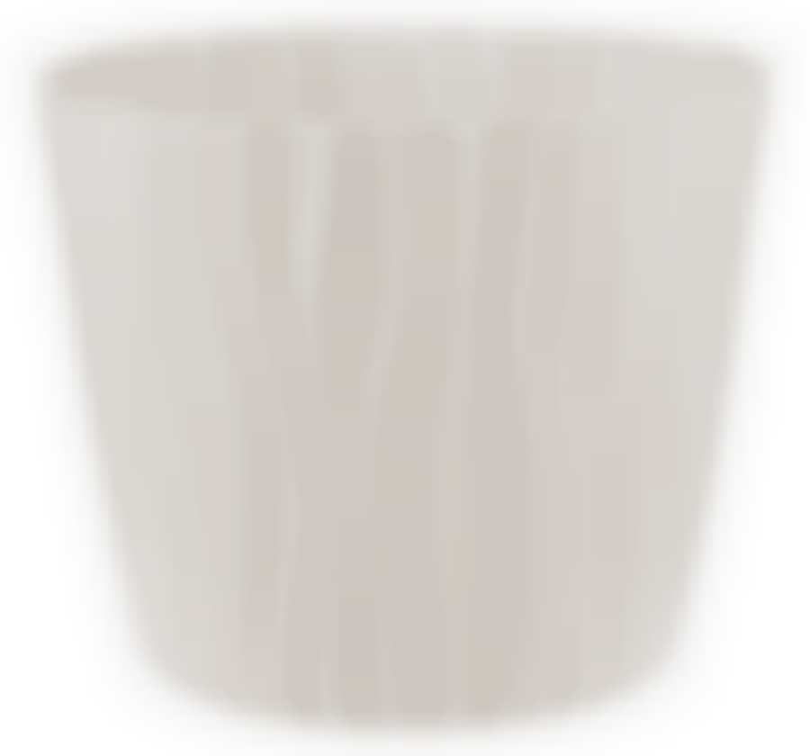 Кашпо ВОЛНА D250мм 8л с вкладышем  Кремовый