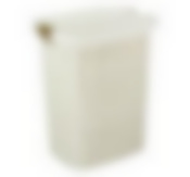 Корзина для белья БЯЗЬ 30л  белый ротанг