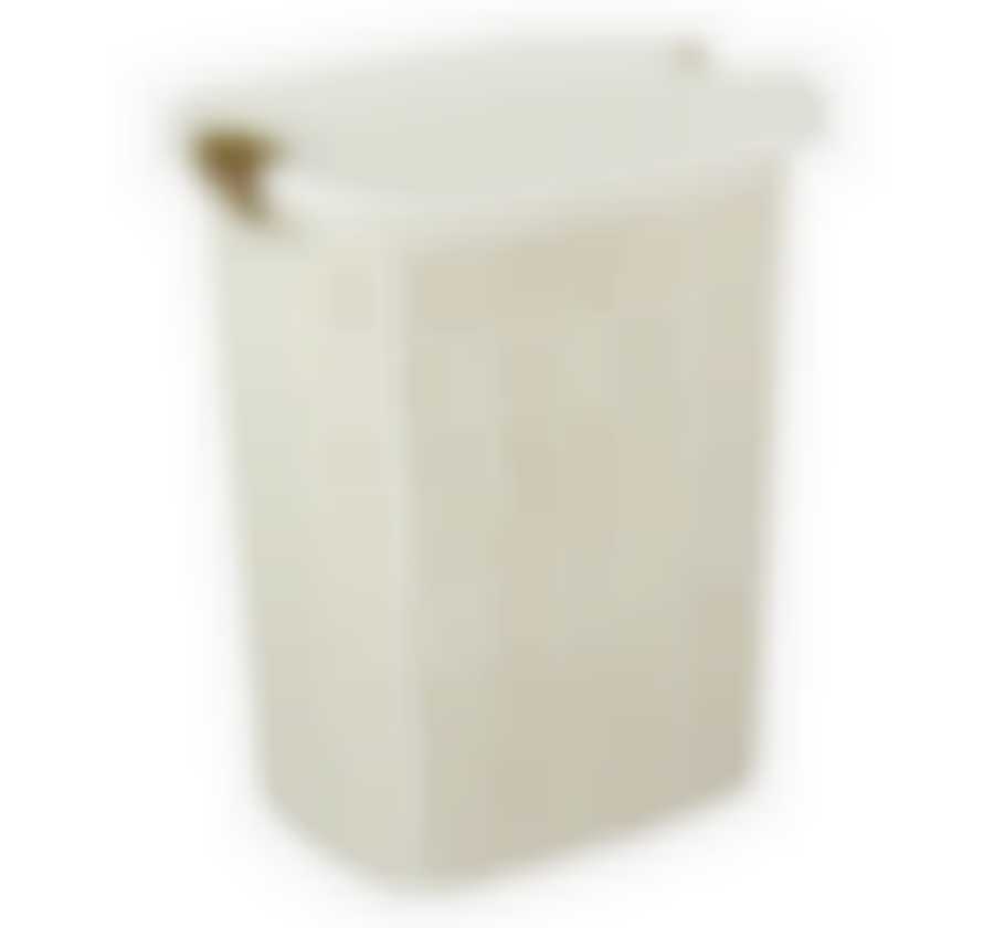 Корзина для белья БЯЗЬ 30л  белый ротанг