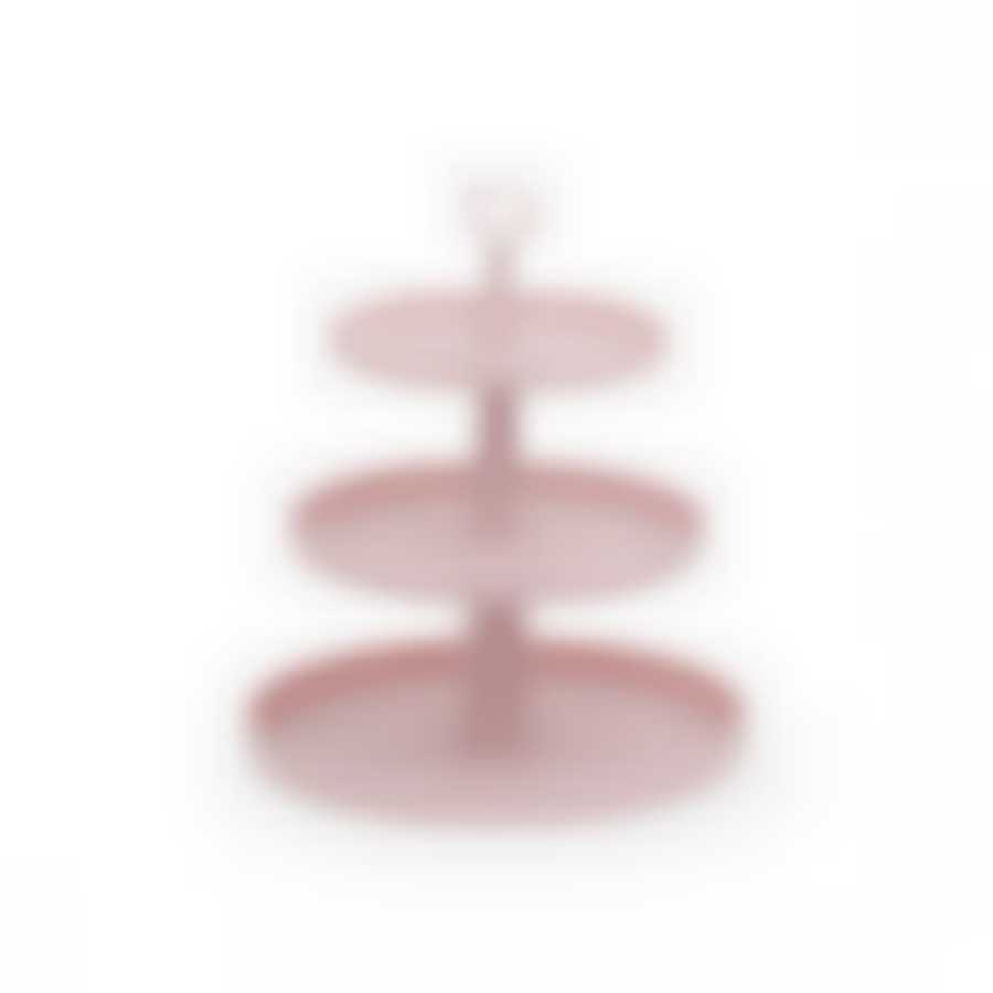 Фруктовница "Феерия" 3-х ярусная (розовый)