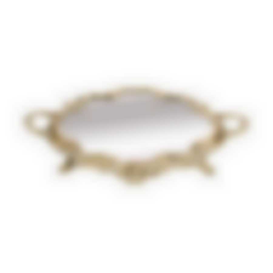 Поднос с ручками зеркальный 40х24см