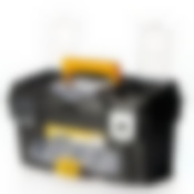 Ящик для инструментов с металлическими замками "ГЕФЕСТ 18" (черный с желтым)