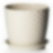 Кашпо с поддоном "Ротанг" , диаметр 155 мм, объем 2 л ("белый ротанг")