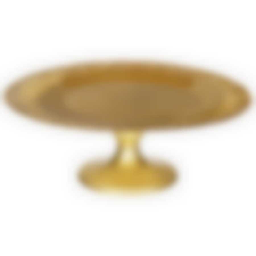 Блюдо на ножке Golden glow 33 см