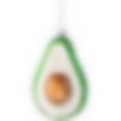 Елочная игрушка авокадо 5,5x4x9,5 см