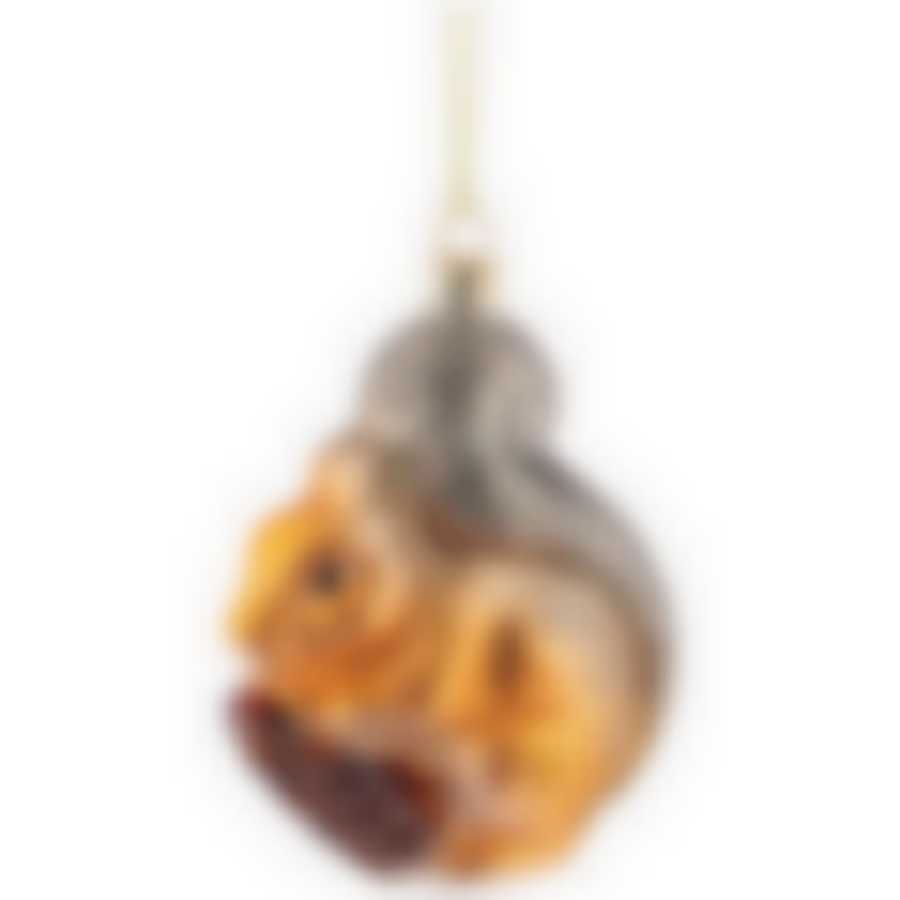 Елочная игрушка белка 8x4,5x10 см