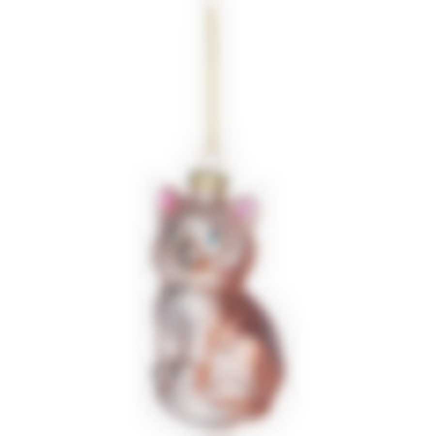 Елочная игрушка кошка 4.5x5x9cm