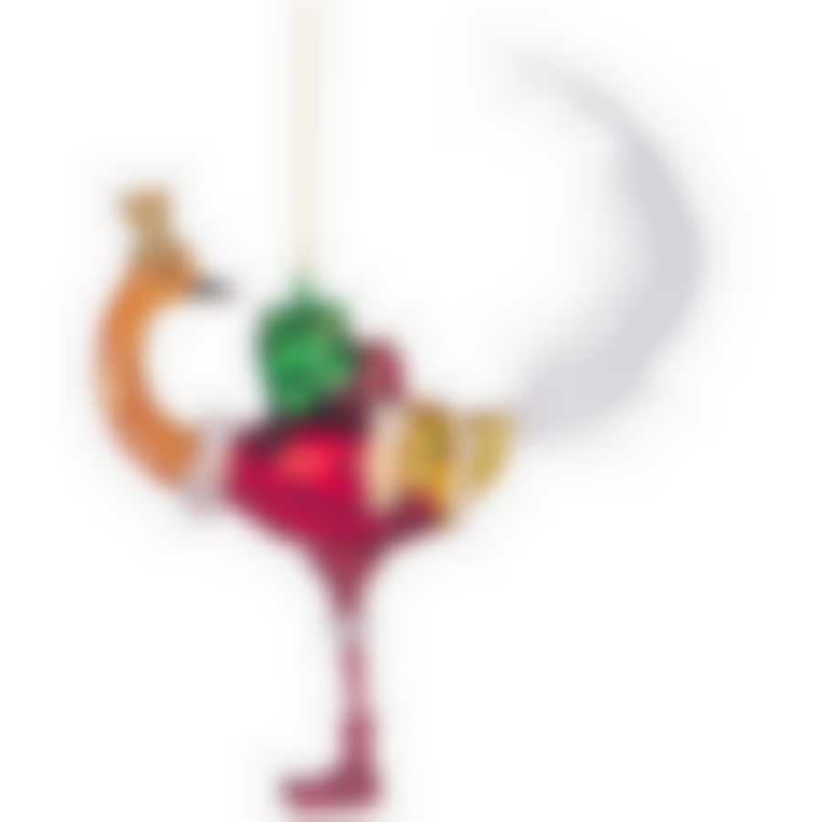 Елочная игрушка страус 10x4.5x15cm