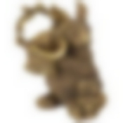 Подставка для мелочей Зайка с лукошком , 30*24*34.5 см цвет: бронза с позолотой