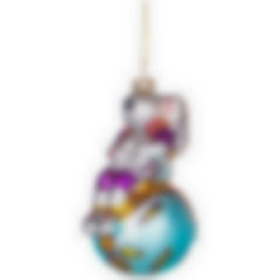 Елочная игрушка космонавт 7.6x6.5x12cm