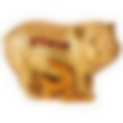 Фигурка с пожеланиями Золотая свинка-удачи 9*5*5,5см 