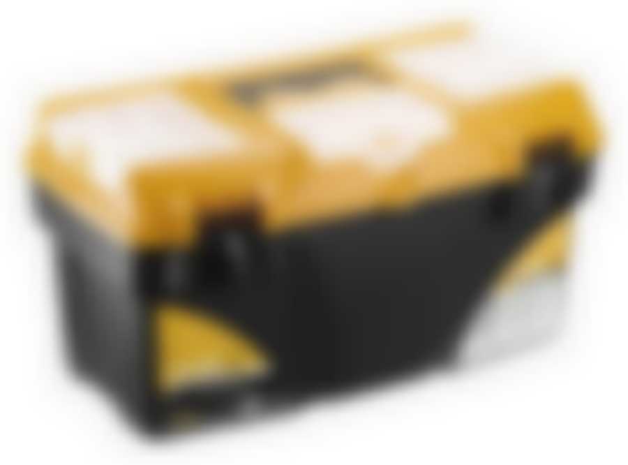 Ящик для инструментов ТИТАН 21' (с коробками)  Желтый с черным