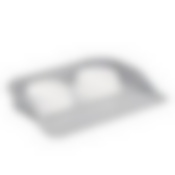 Набор c двумя мисками 0,3л для животных (на подставке)(серый)