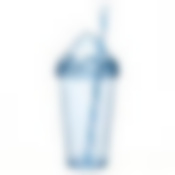 Стакан 660мл с трубочкой цветной