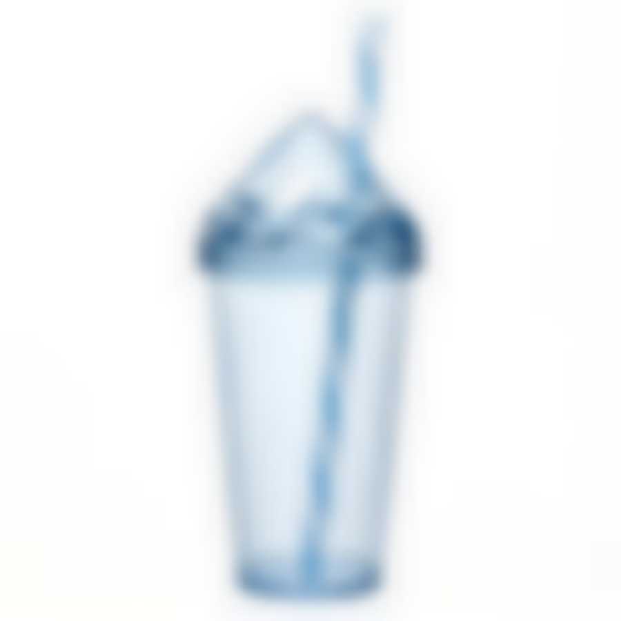 Стакан 660мл с трубочкой цветной