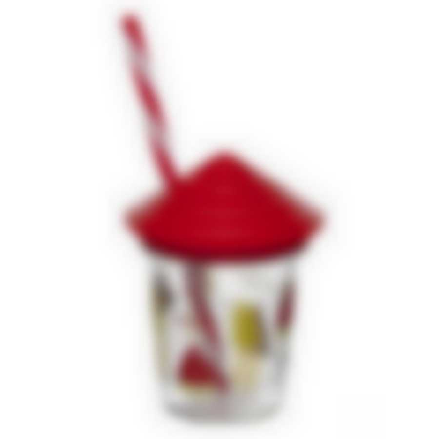 Стакан 320 мл с трубочкой