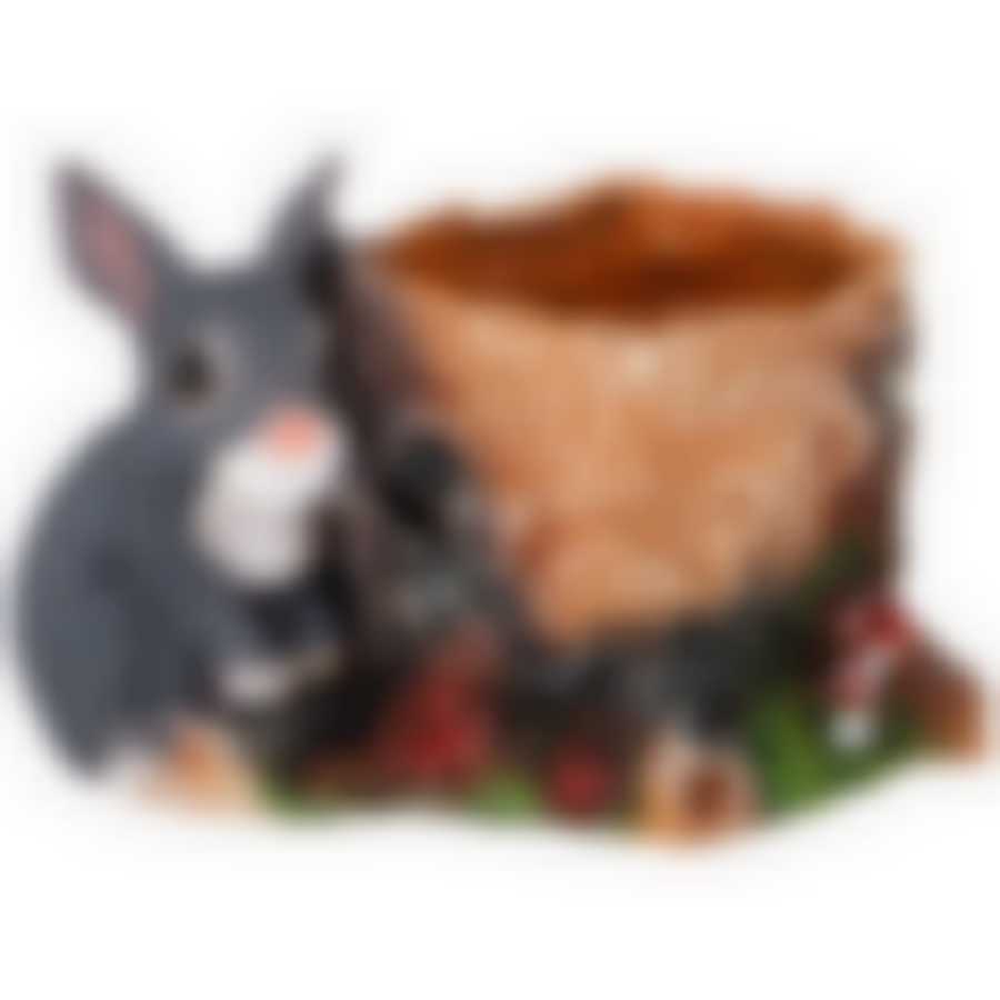 Кашпо Зайка у пня 23*16*15 см