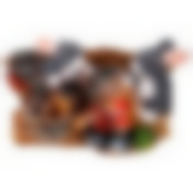 Кашпо Пень с зайцами 30*18*17 см