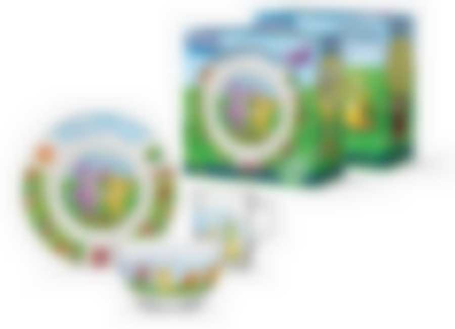 Набор посуды детский "Лунтик и Луна" (стекло)