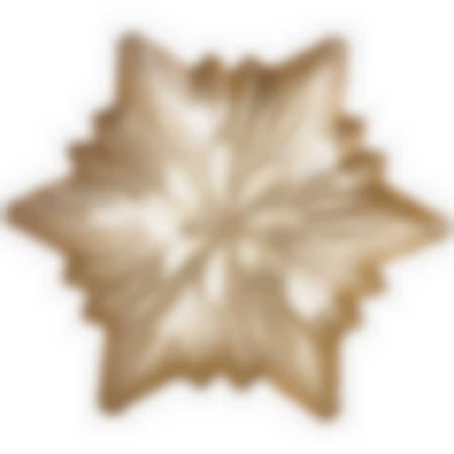 Блюдо Snowflake gold shiny 21см без упаковки 